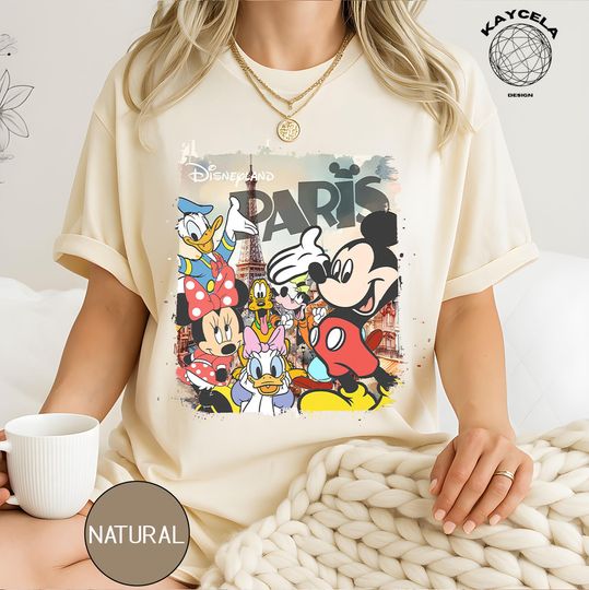 Vintage Retro Mickey and Friends Disneyland Paris Tshirt, Disneyland Vacation Tee, Tower Mickey Shirt, Disney Family shirts, Disney Paris