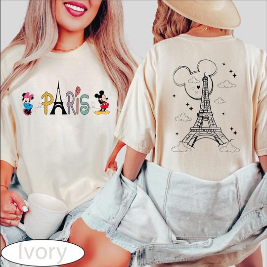 Discover Disneyland Paris Family Tank Top, Disney 2025 Family T-Shirt, Disneyworld Shirt, Magical Kingdom Shirt, Mickey Minnie Eiffel Tower Shirt