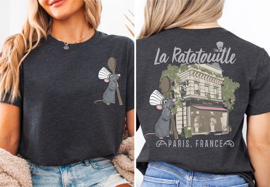 Disney La Ratatouille Shirt, Disney Remy Sweatshirt, Restaurant Bistro Shirt, Little Chef Mouse Tee, Pixar Ratatouille Movie T-Shirt