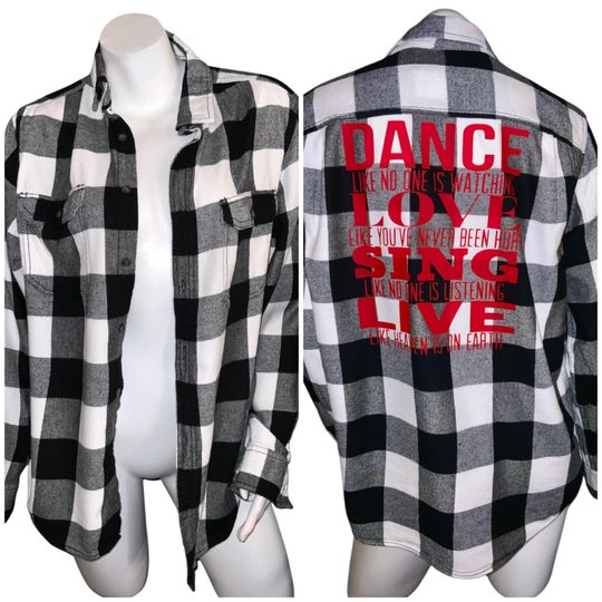 LIVE LOVE DANCE Flannel Shirt