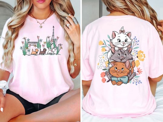 Disney The Aristocats Shirt, Marie Toulouse Berlioz Cats T-Shirt, Disney Cats Paris Sweatshirt, Animal Kingdom Shirt, Disney Cats T-Shirt