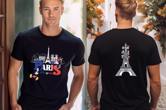 Disneyland Paris Trip Shirt, Mickey and Friends  Eiffel Tower Tee, Disneyland Paris Birthday Celebration, Matching Family Trip Tees