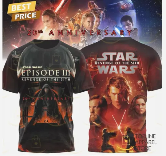 Star-Wars Revenge Of The Sith 20th Anniversary 3D T-Shirt