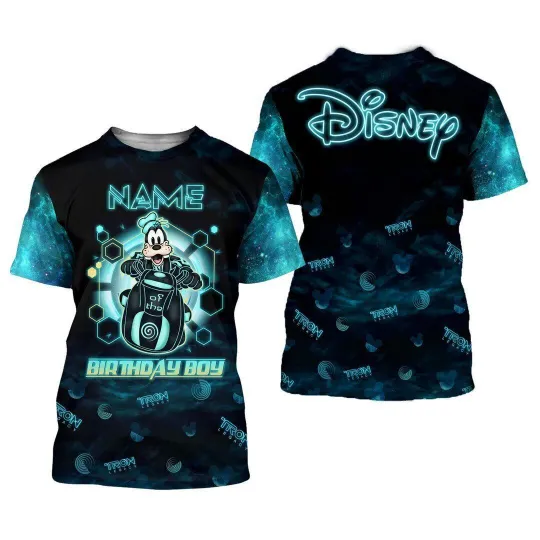 Personalized Goofy Dog Light Cycle Racing Team Father's Day 3D T-SHIRT Us Size