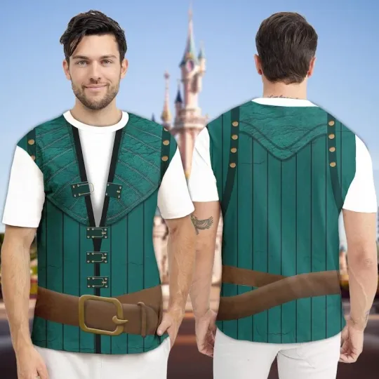 Flynn Rider Cosplay Costume Tangled Cartoon Father's Day Gift Tshirt 3D Printed