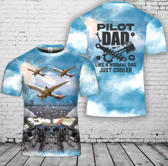 Qantas Boeing 787-9 Dreamliner, Father's Day 3D T-Shirt Size S-5XL