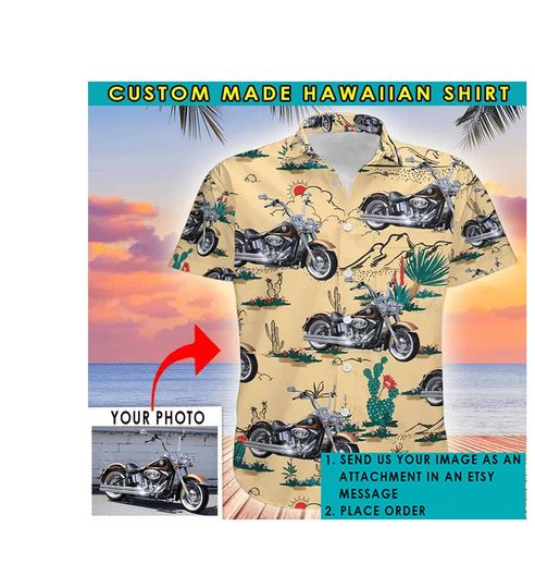 Unique Biker Gifts Motorcycle Personalized Hawaiian Shirt, Sport Bikes, Lowrider Motorcycles, Enduro Motorcycle, Custom Motorcycles (HAW1)