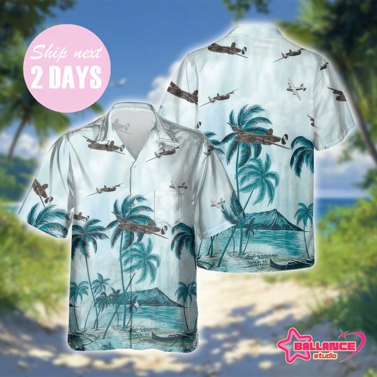 B-24 LIBERATOR Dragon Pocket Hawaiian Shirt, Hawaiian Shirt for Men Dad Veteran, Patriot Day