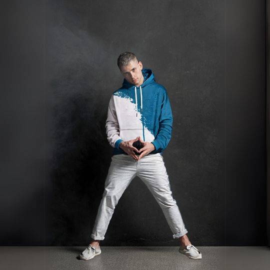 light blue hoodie | All Over Print Hoodie | blond hoodie blue | Streetwear Hoodie | Graphic Hoodie | Trendy Hoodie | royal blue hoodie