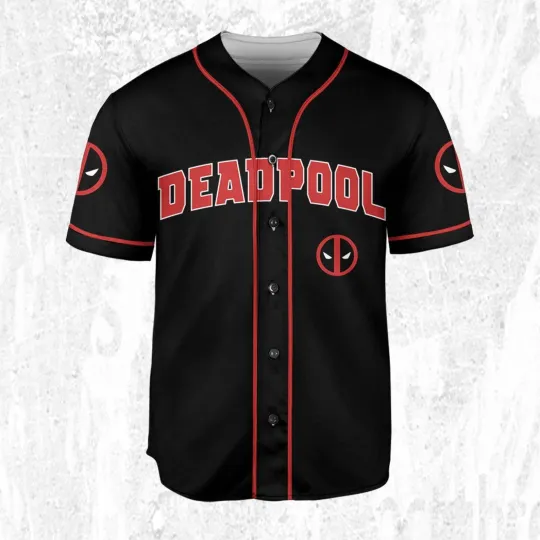 Deadpool Superhero Fans Father's Day 3D Baseball Jersey Shirt