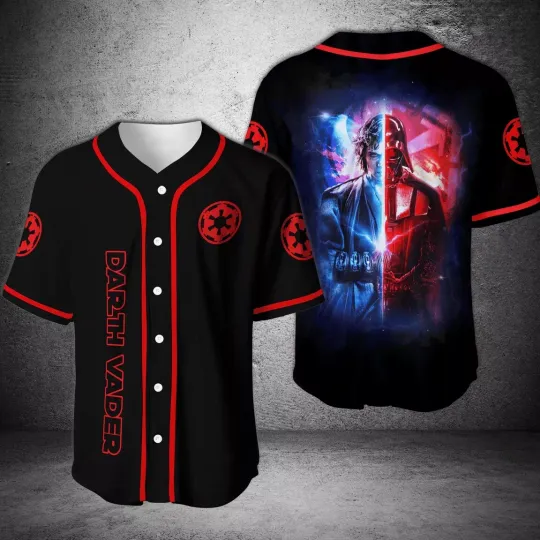 Star Wars Darth Vader The Power Of Dark Side Father's Day Baseball Jersey Shirt
