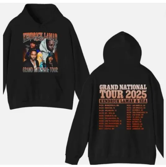 Kendrick SZA Grand National Tour Double Sided Hoodie 3D All Over Print