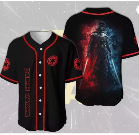 Galaxy's Edge Darth Vader Star Wars Father's Day Gift 3D Baseball Jersey Shirt
