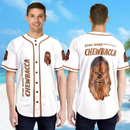 Star Wars Chewbacca Galaxy's Edge Gift For Dad Fathers Day Baseball Jersey Shirt