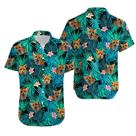 Discover Red Fox Hawaiian Shirt for Men, Women, Fox Aloha Shirt Summer Casual Button Down