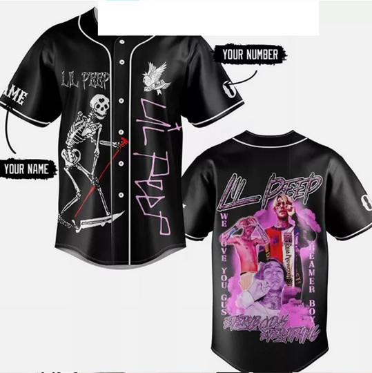 Lil Peep Personalized Baseball Jersey