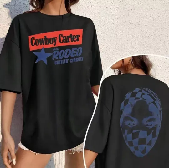 Beyonce Double Sided Tee, Cowboy Carter Tour 2025, Unisex Short Sleeve, Grammy Winner