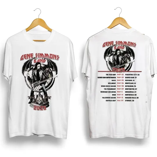 Discover Gene Simmons Band 2025 Tour T-shirt