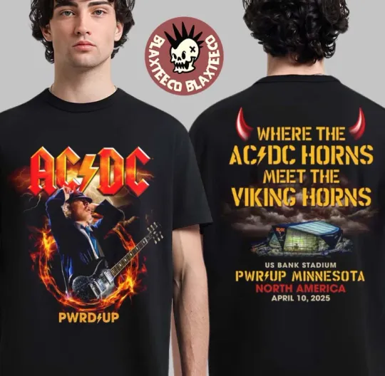 Discover AC-DC Pwr Up Tour North America 2025 Minneapolis On April 10 2025 T-Shirt