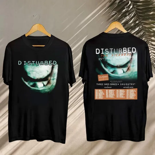 Disturbed 2025 Tour Shirt  Disturbed The Sickness 25th Anniversary Tour 2025 Shirt