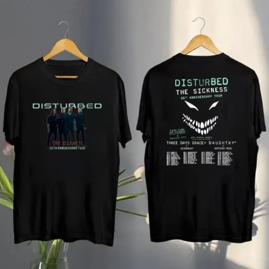 The Sickness 2025 Concert, Disturbed The  Anniversary Tour 2025 Shirt