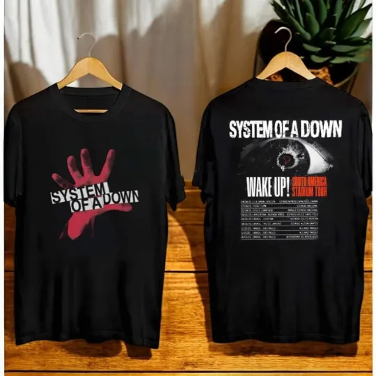 SYSTEM OF DOWN South America Stadium Tour Concert 2025 T-Shirt Gift For Fans