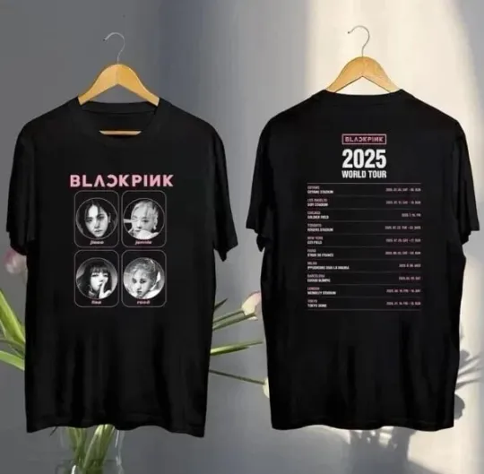 Graphic Black Pink Shirt, Black Pink World Tour 2025 Shirt