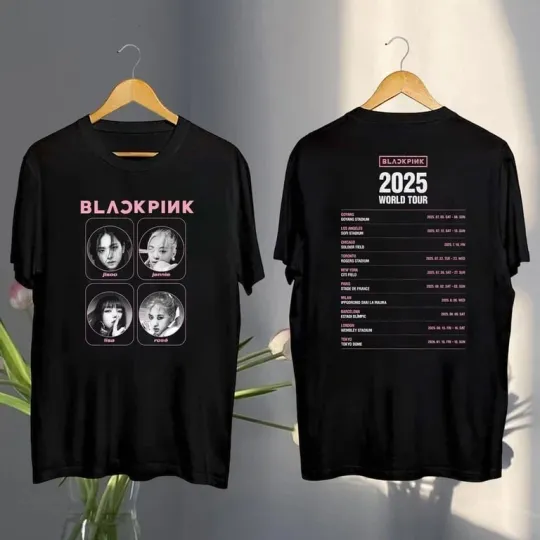 Graphic Black Pink Shirt, Black Pink World Tour 2025 Shirt