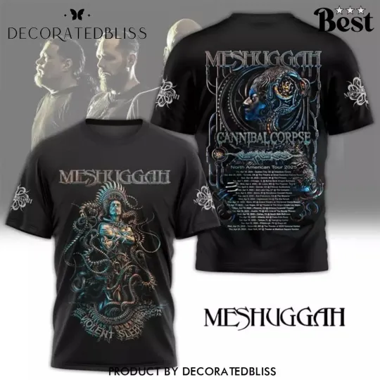 Meshuggah – Cannibal Corpse North American Tour 2025 3D T-Shirt