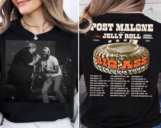 Vintage Post Malone Tour T-Shirt, Comfort Colors, 2025 Tour, Country Music Tee