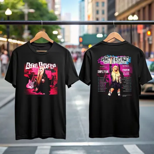 Avril Lavigne Greatest Hits Tour 2025 Double-Sided T-Shirt