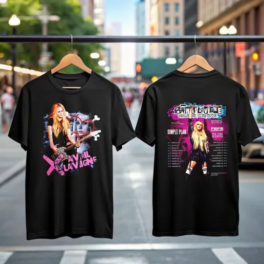Avril Lavigne Greatest Hits Tour 2025 Double Sided T-Shirt, Complicated Design, Fan Gift