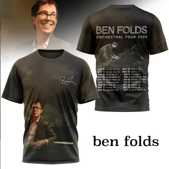 Ben Folds Orchestra Tour 2025 AOP 3D T-shirt