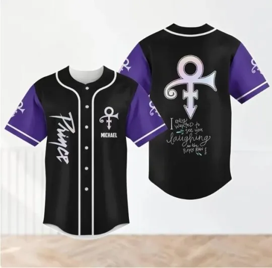 Custom Prince Purple Baseball Jersey  tour 2025 jersey
