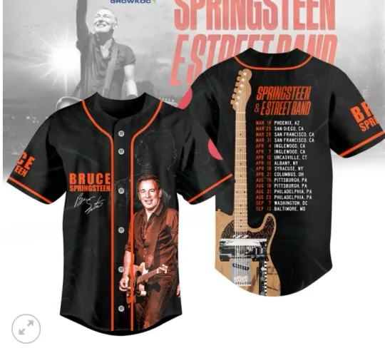 Bruce Springsteen And E Street Band Tour baseball jersey