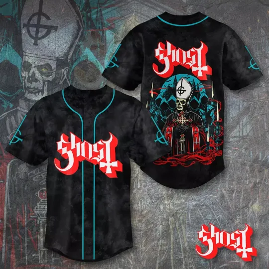 Ghost Band Baseball Jersey 2025 Ghost Band World Tour Baseball Jersey Gifts Fan