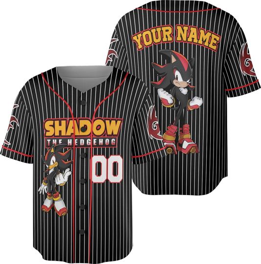 Personalized Sonic Shadow The Hedgehog Badass Jersey, Custom Sonic Jersey, Funny Sonic Party Shirt, Sonic Birthday Gift
