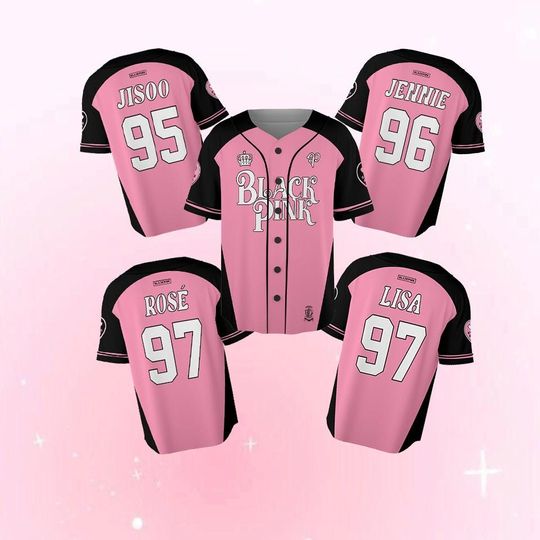 BP Members Black Pink Baseball Jersey, Custom Kpop Jersey, Concert Outfit 2025 World Tour Merch