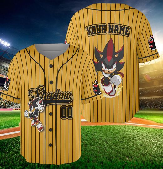 Personalized Sonic Shadow The Hedgehog Badass Jersey, Custom Sonic Jersey, Funny Sonic Party Shirt, Sonic Birthday Gift