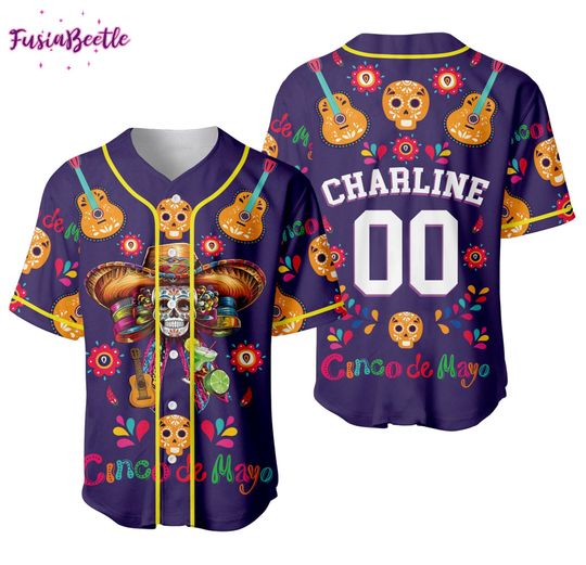 Cinco De Mayo Custom Baseball Jersey