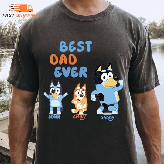 Comfort Colors BlueyDad Rad Dad shirt, BlueyDad Rad Like Dad shirt, Custom BlueyDad Shirt, BlueyDad Family Shirt, Custom BlueyDad Family Shirts,BlueyDad shirt