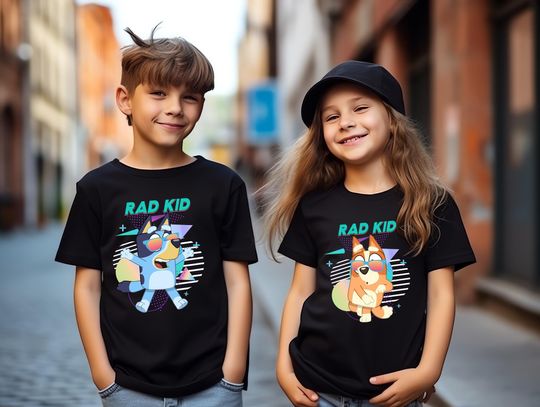 BlueyDad Rad Kid shirt, BlueyDad Family Shirt, BlueyDad Birthday Party Shirt, Custom Birthday Shirt, BlueyDad Toddler Shirt, Custom BlueyDad Family Shirts