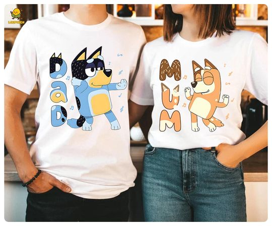 BlueyDad Dad shirt, BlueyDad Mum Shirt, Custom BlueyDad Shirt, BlueyDad Family Shirt, Custom BlueyDad Family Shirts, BlueyDad shirt, BlueyDad gift