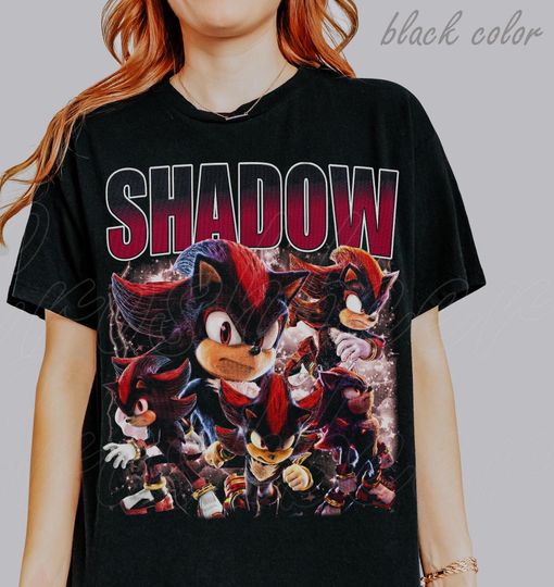 Shadow The Hedgehog T-Shirt, Sonic the Hedgehog Vintage Shirt, Sonic Unisex T-Shirt, Gift For Him, Best Gift For Her Tees