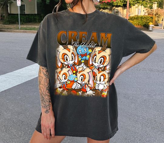 Limited Cream The Rabbit Shirt, Sonic the Hedgehog Shirt, Amy Rose Hedgehog Shirt, Shadow the Hedgehog Shirt, Birthday Gifts