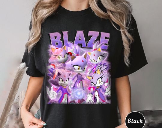 Blaze The Cat Shirt, Sonic the Hedgehog 3 Shirt, Blaze Hedgehog Shirt, Shadow the Hedgehog Shirt