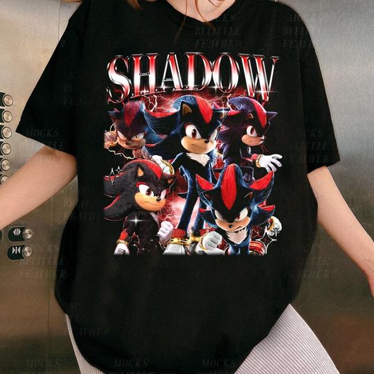 Shadow the Hedgehog Shirt, Sonic Shirt, Gift For Him, Video Game Shirt, Game Lover Shirt