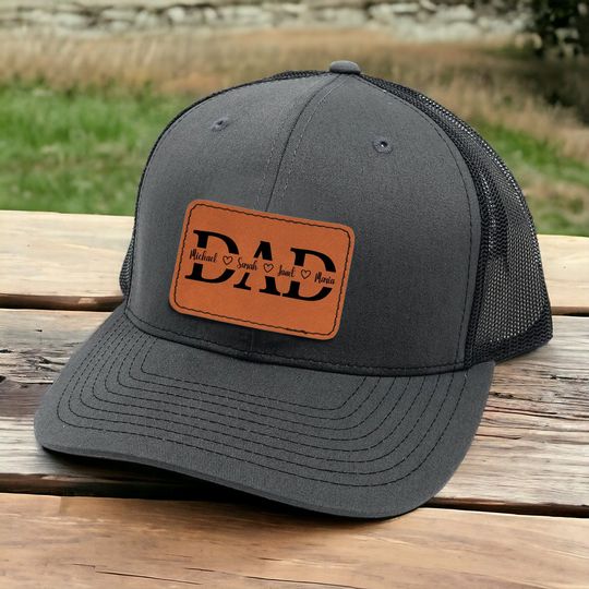 Custom Dad Trucker Hat with Kids Names - Personalized Father's Day Gift for Dad
