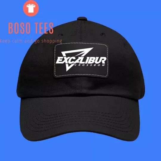 Excalibur Crossbow Arrow Dad Hat with Leather Patch