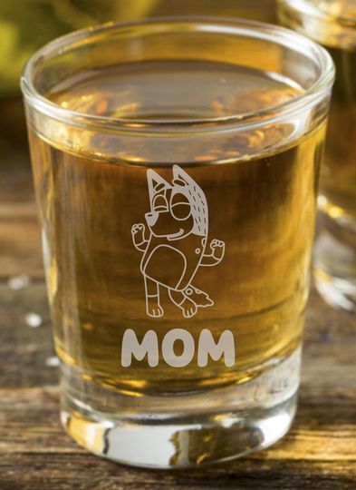 Chilli Heeler - BlueyDad Dad Mom Shot Glass